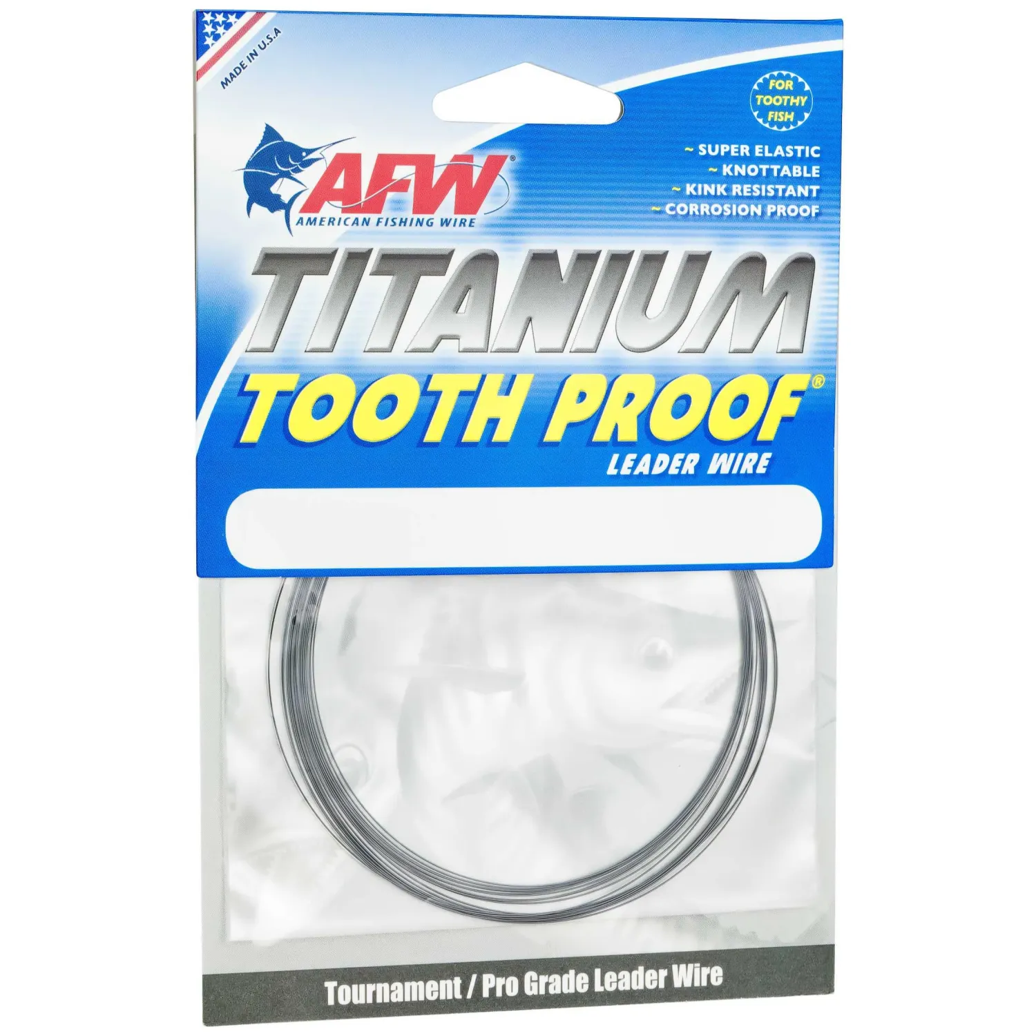 AFW Wire Leader- Titanium Tooth Proof Single Strand Leader Black Oxide