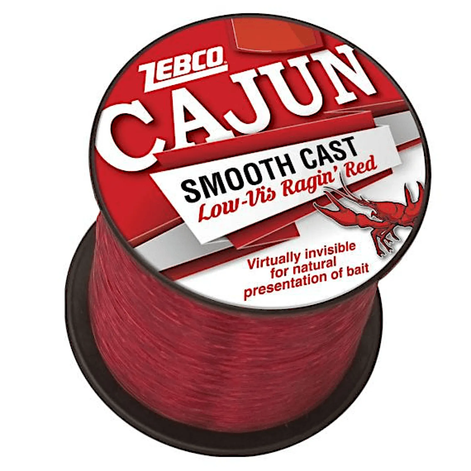 Zebco Monofilament Line-Cajun Low-Vis Ragin Red