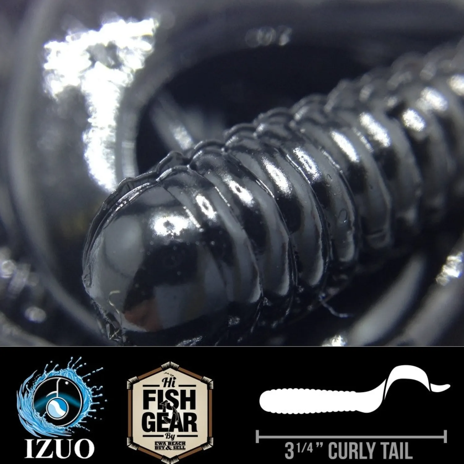 Hawaiian Angler By Izuo Soft Baits | Hawaiian Angler Lures-Hawaiian Angler 3.25'' Curly Tail Grubs