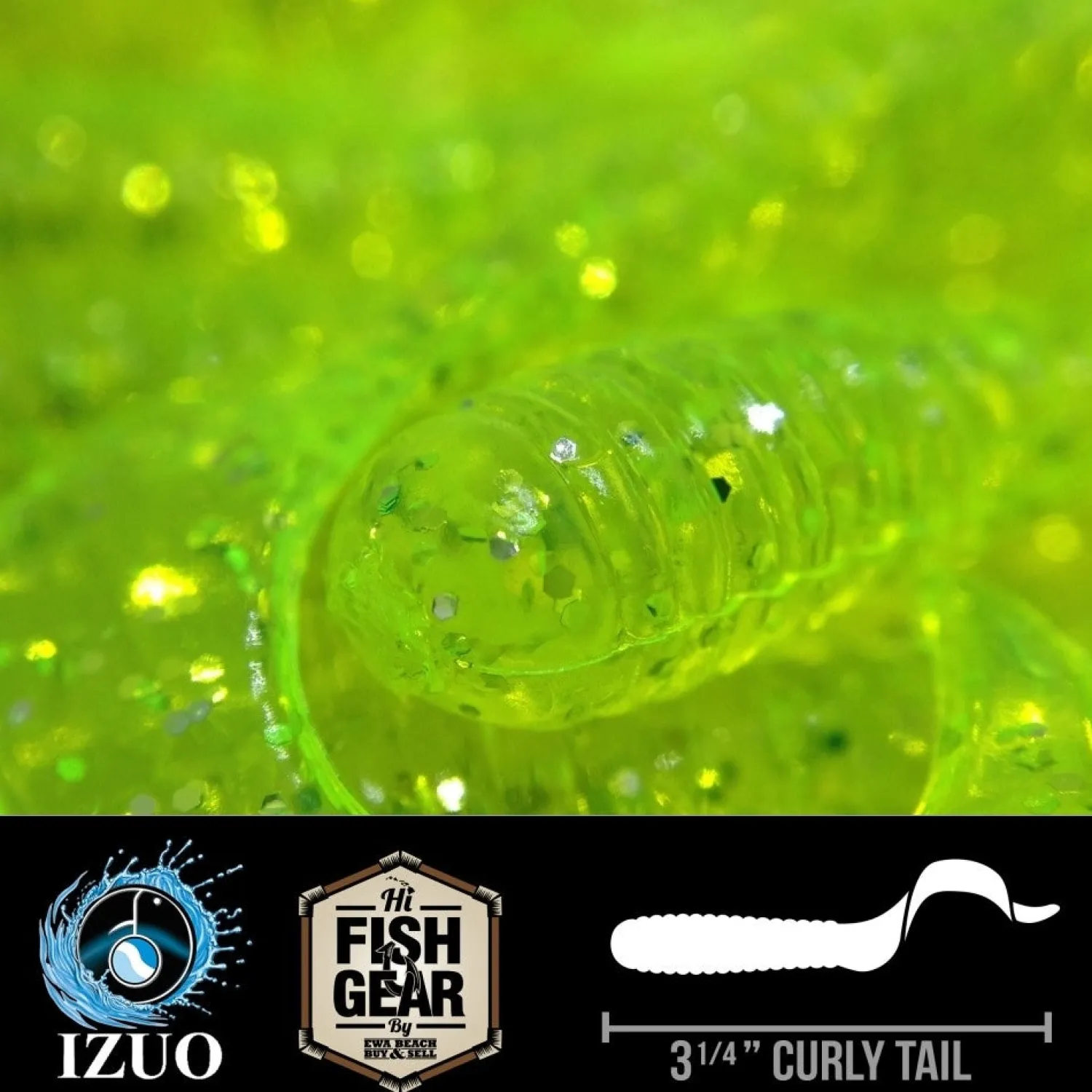 Hawaiian Angler By Izuo Soft Baits | Hawaiian Angler Lures-Hawaiian Angler 3.25'' Curly Tail Grubs