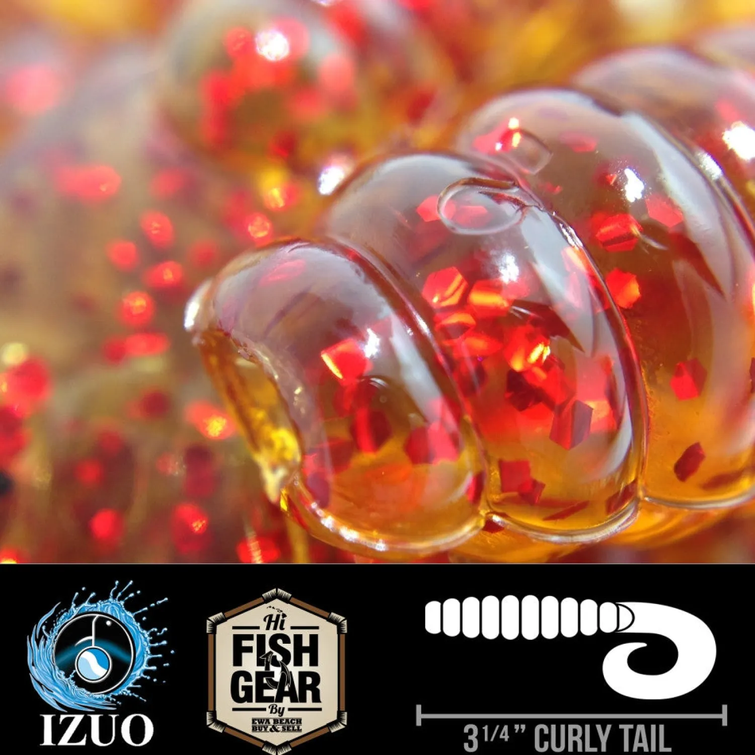 Hawaiian Angler By Izuo Soft Baits | Hawaiian Angler Lures-Hawaiian Angler 3'' Curly Tail Grubs