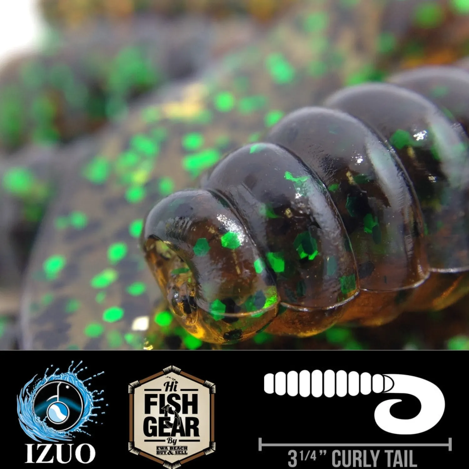 Hawaiian Angler By Izuo Soft Baits | Hawaiian Angler Lures-Hawaiian Angler 4'' Curly Tail Grubs