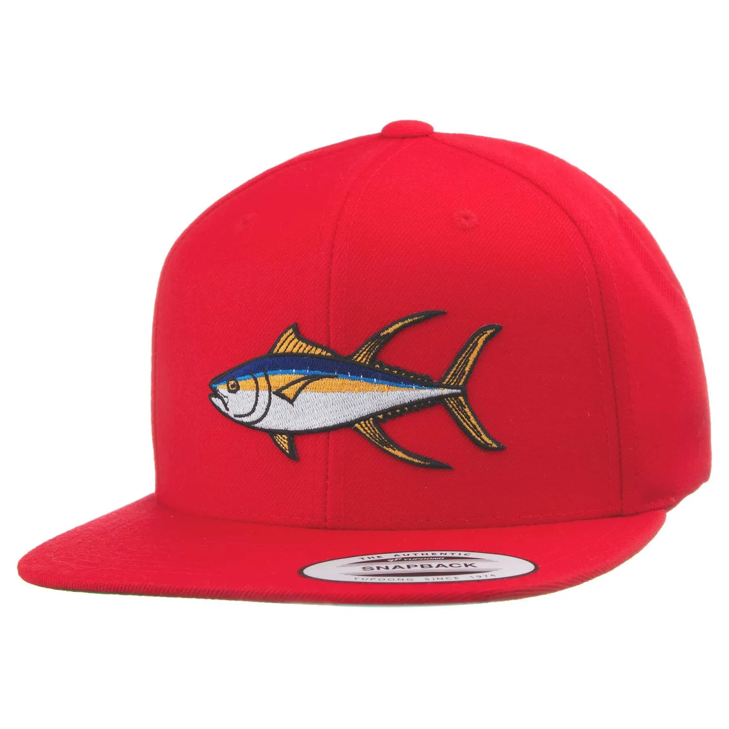 HiFishGear Hats-HFG - Ahi Red Snapback Flat Bill Hat