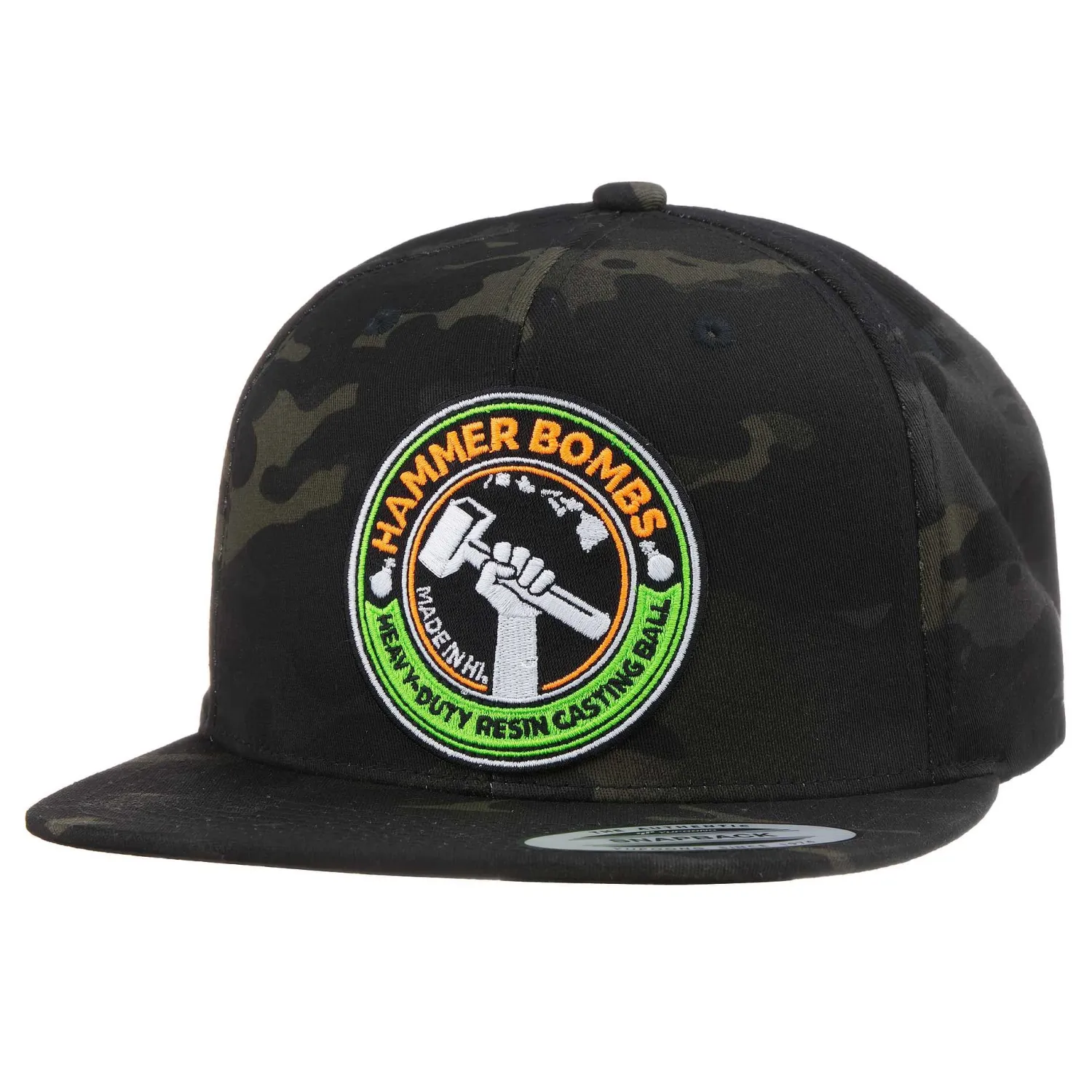 HiFishGear Hats-HFG - HammerBombs® MultiCam® Black Flat Bill Snapback Hat