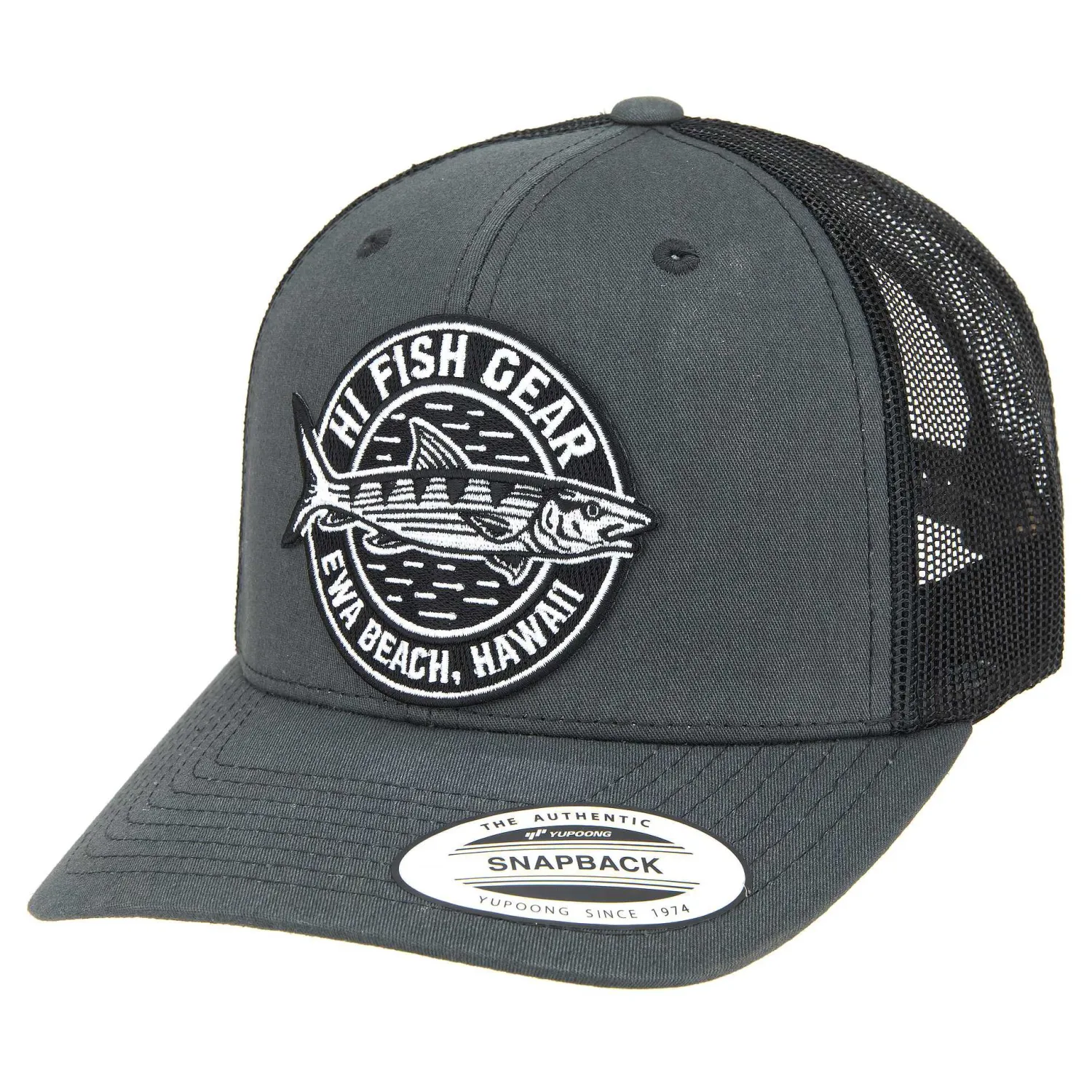 Hifishgear Hats-HFG - Oio Charcoal/Black Classic Snapback Trucker