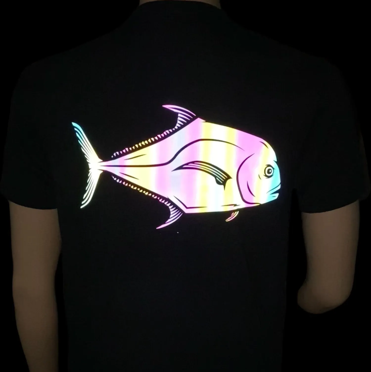 Hifishgear Shirts-HFG - Hologram Reflective Kagami Shirt (Black)