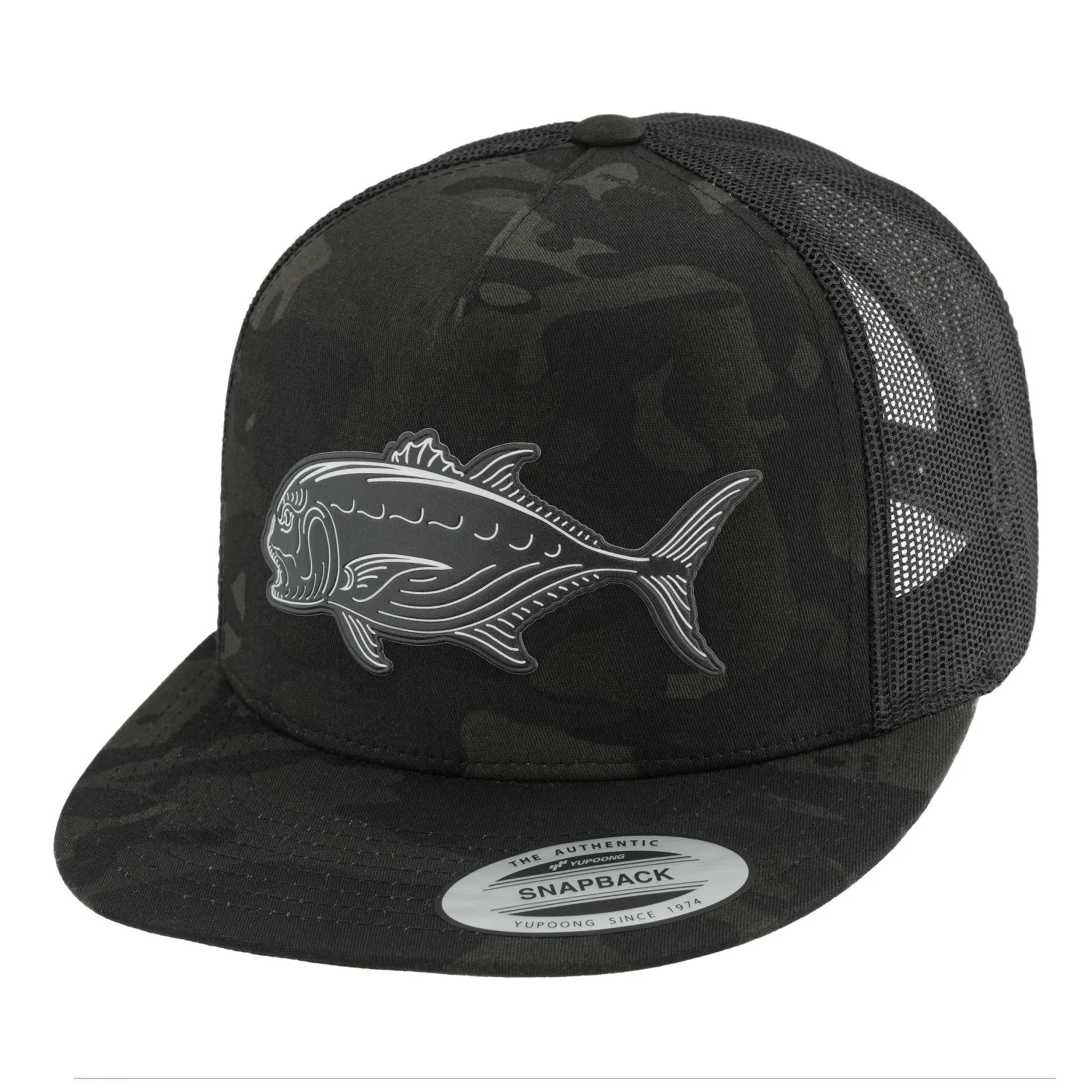 Hifishgear Hats-HFG - JDM Ulua MultiCam® Black Flat Bill Snapback Trucker Hat