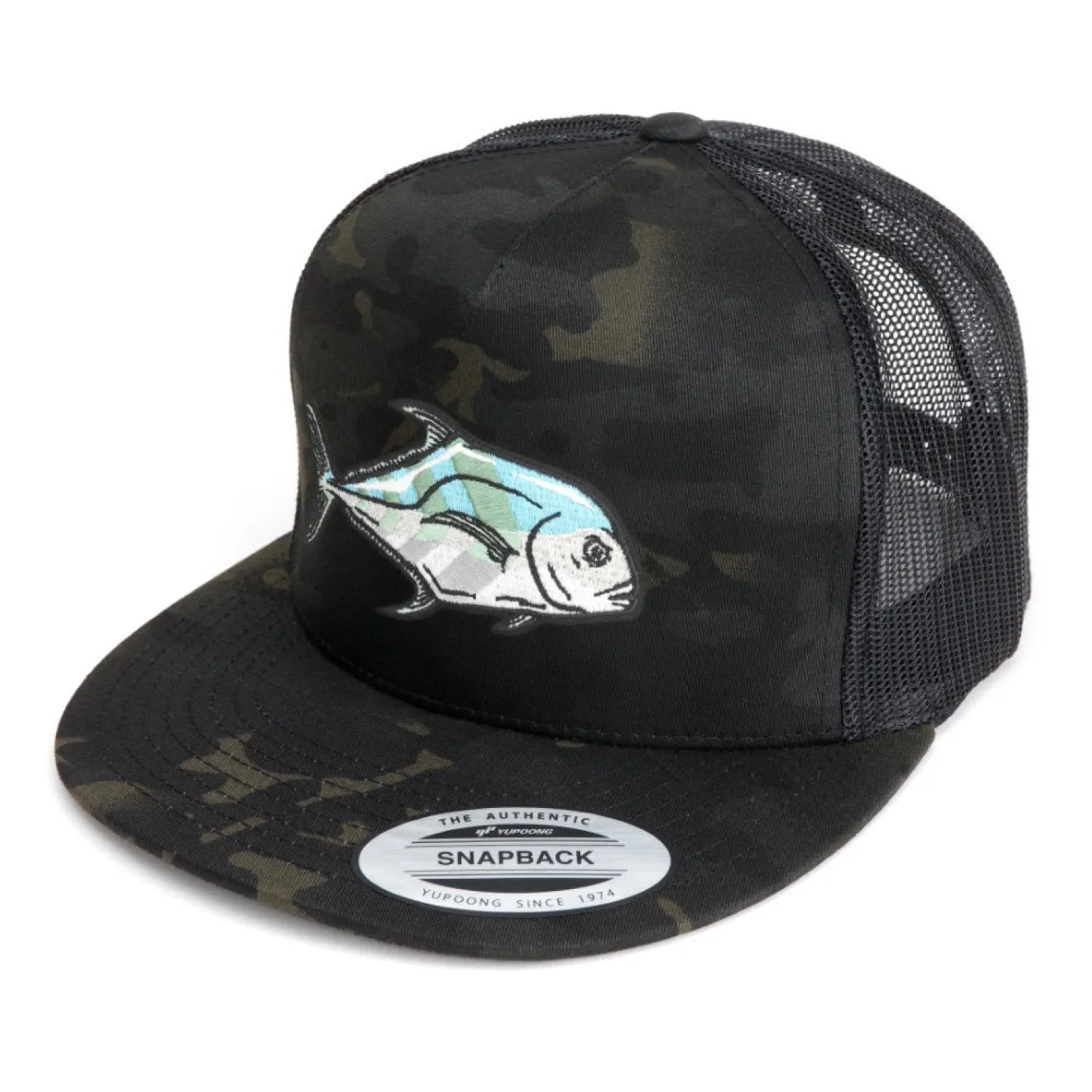 Hifishgear Hats-HFG - Kagami (Mirror Trevally) MultiCam® Black Flatbill Snapback