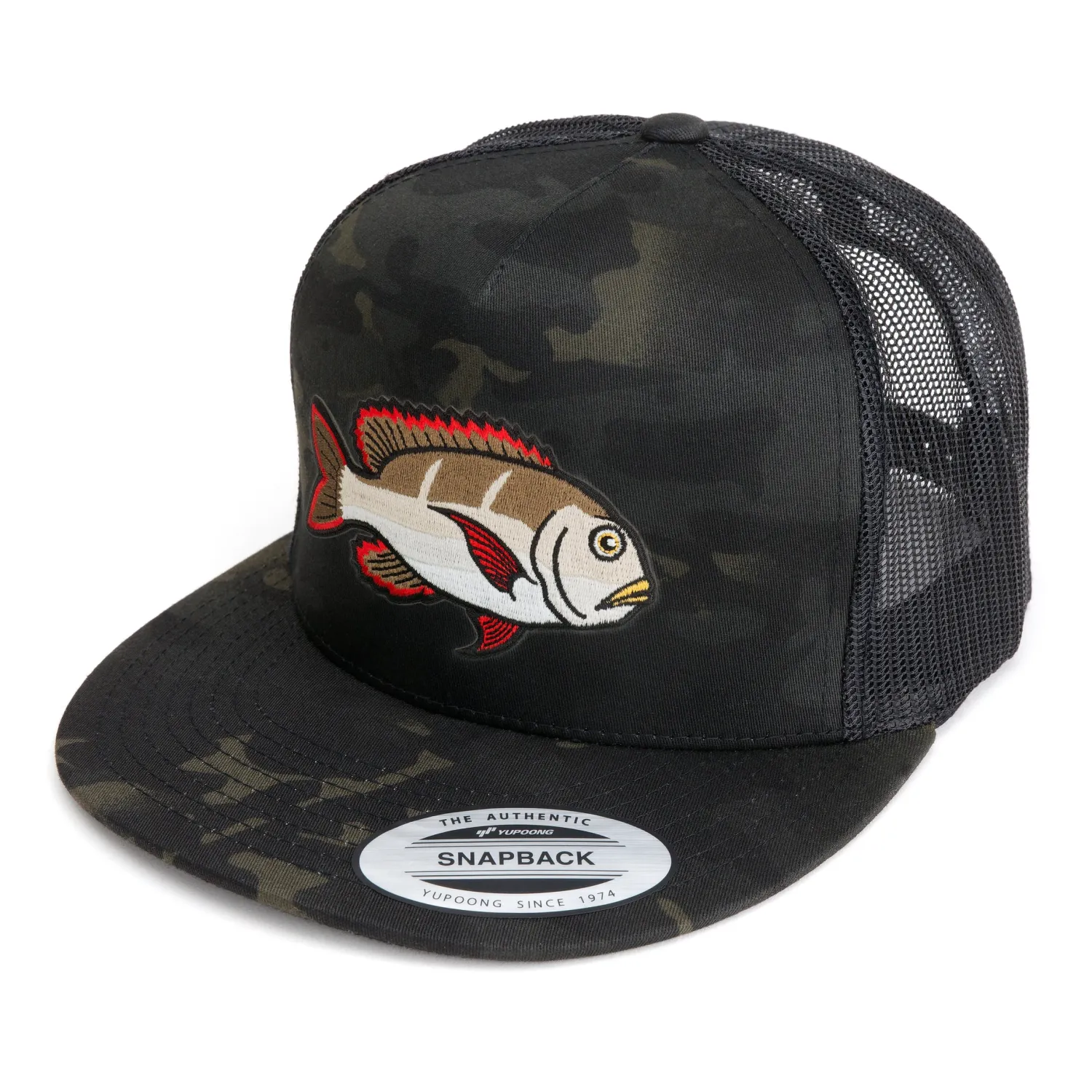 Hifishgear Hats-HFG - Mū (Bigeye Emperor) MultiCam® Black Flatbill Snapback