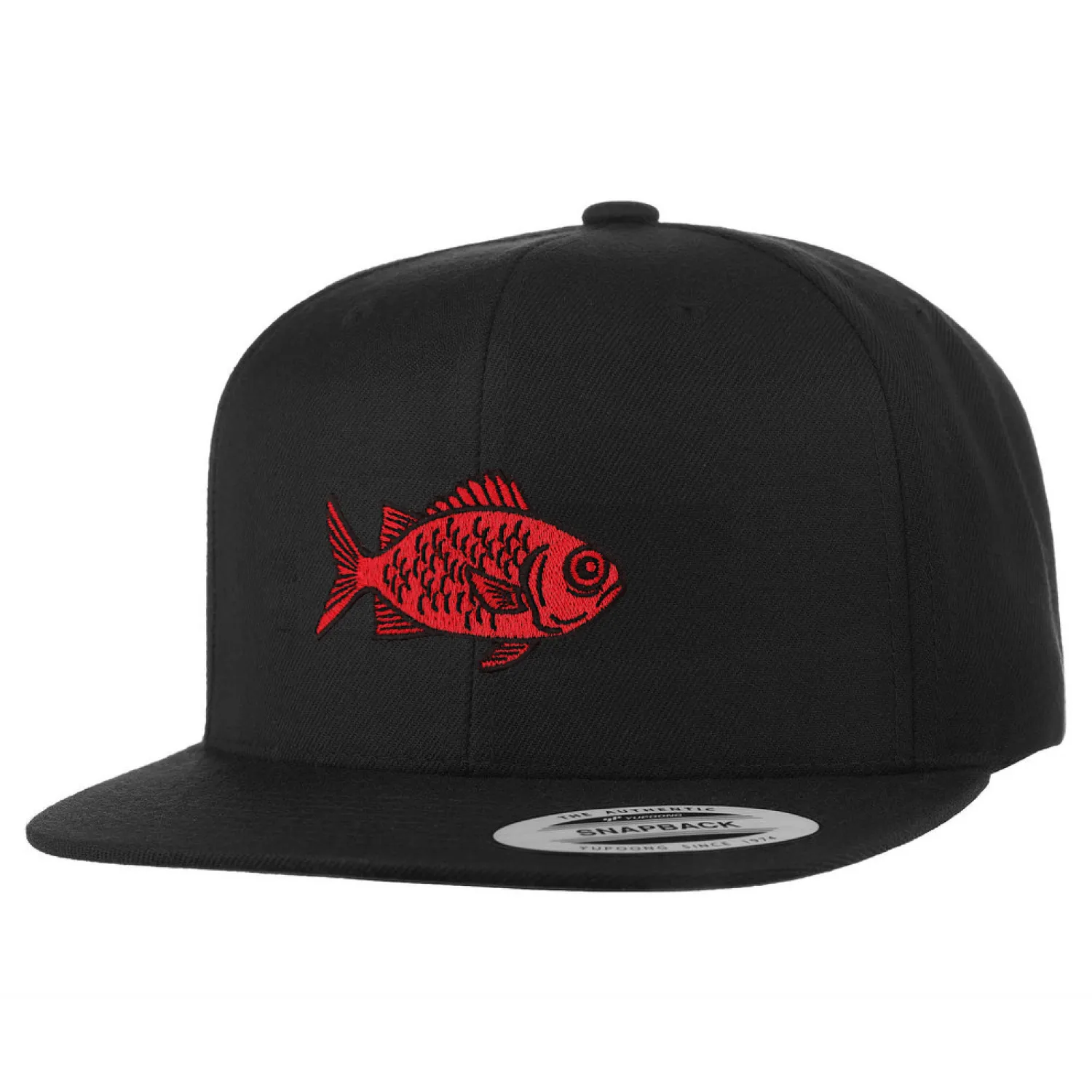 Hifishgear Hats-HFG - Menpachi Black Flatbill Snapback Hat