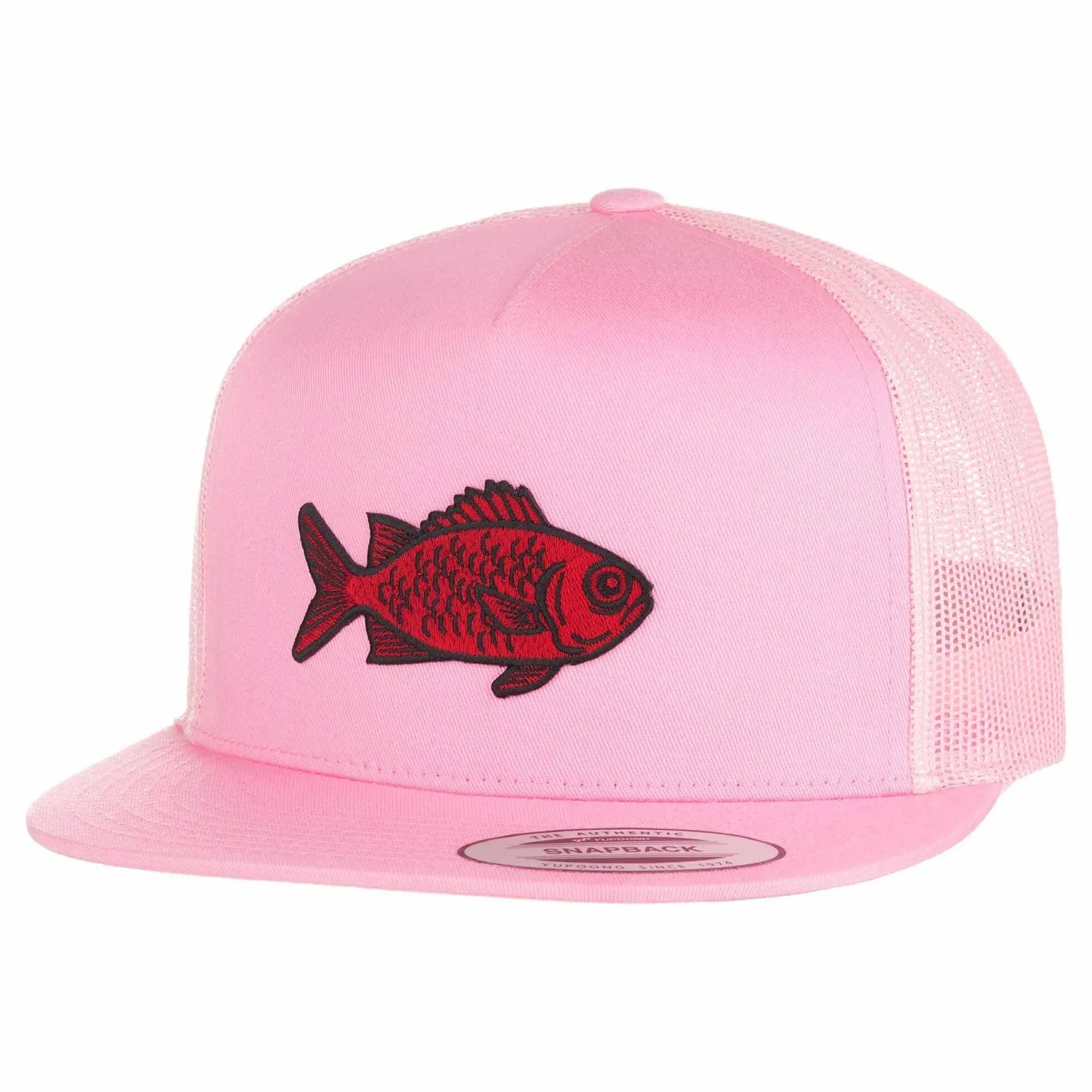 HiFishGear Hats-HFG - Menpachi Pink Flat Bill Snapback Trucker Hat