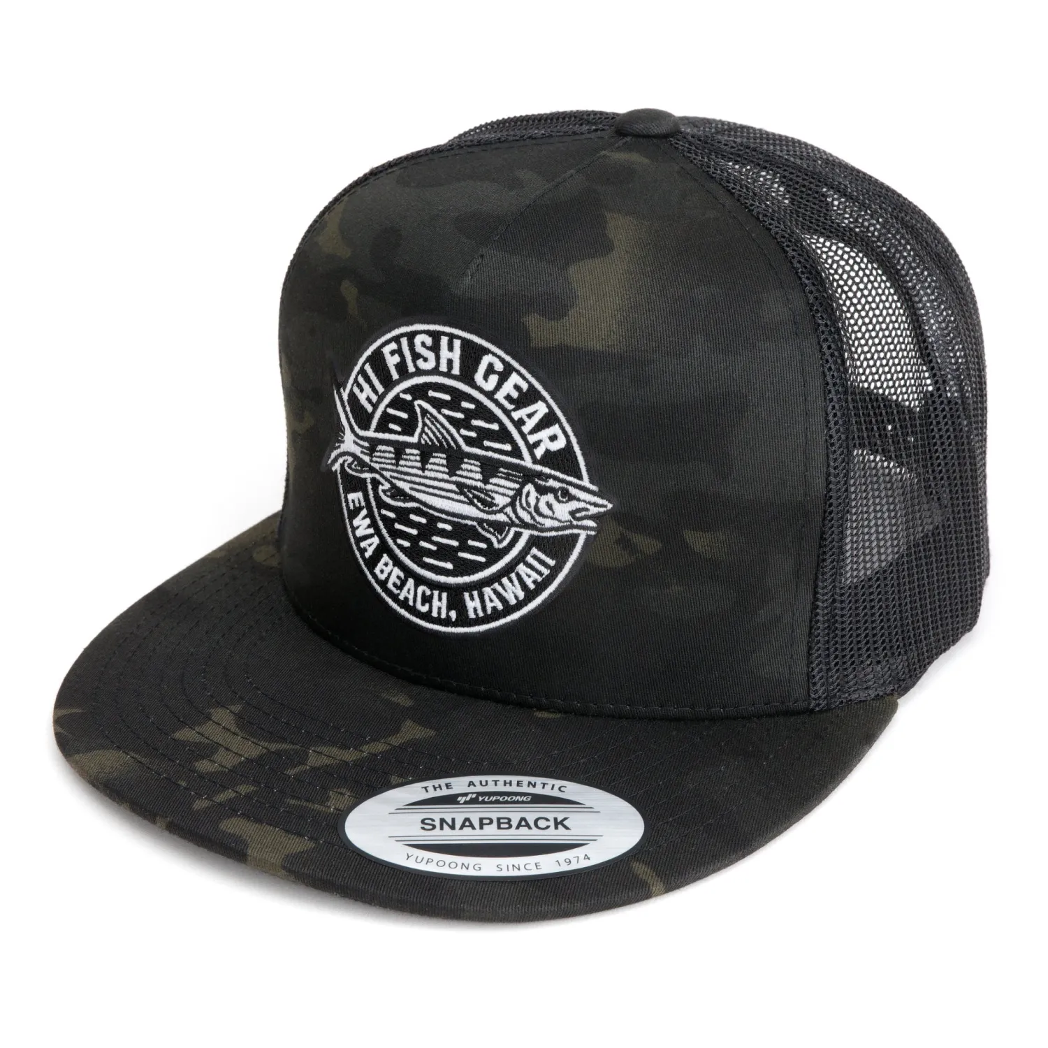 Hifishgear Hats-HFG - Oio Crest MultiCam® Black Flatbill Snapback