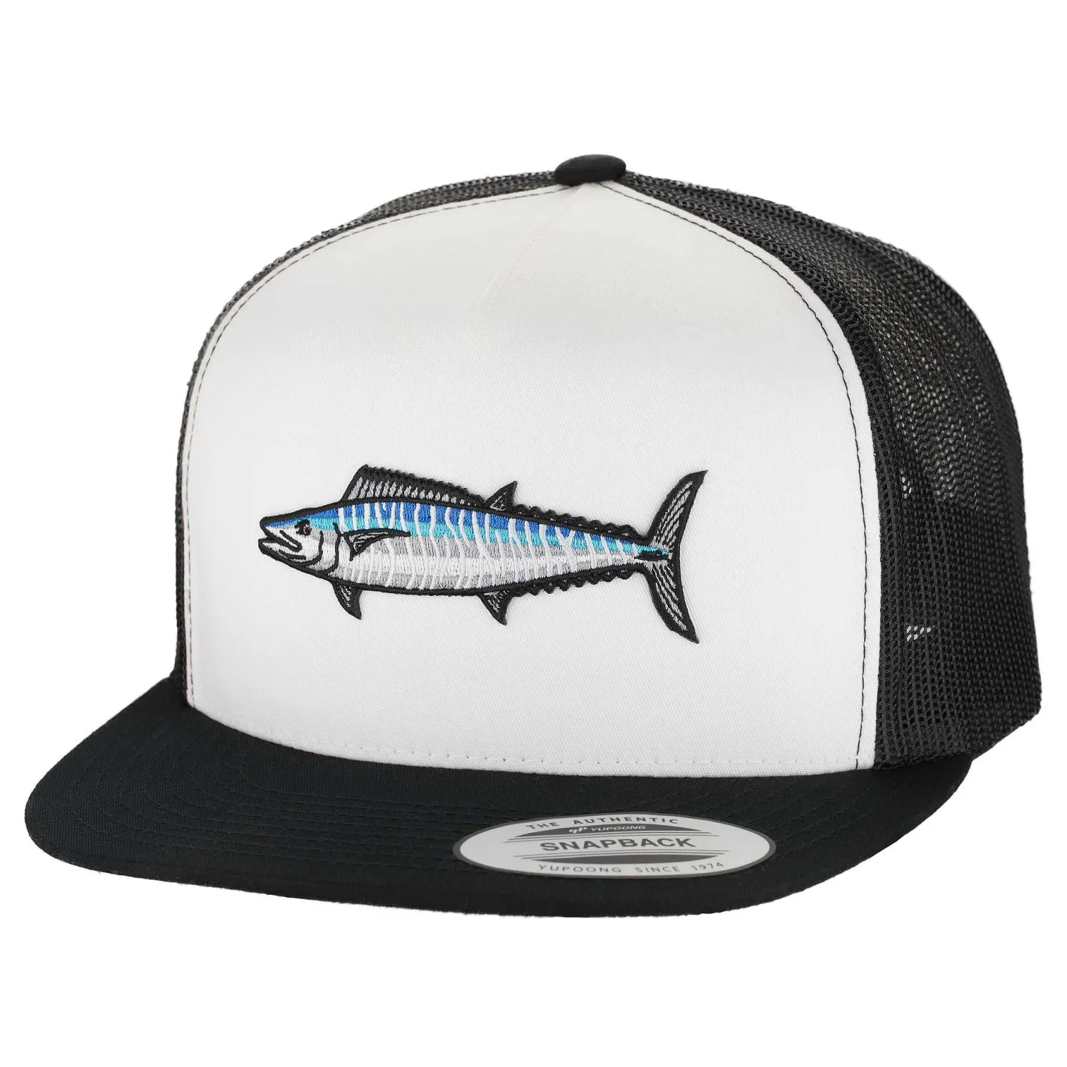 HiFishGear Hats-HFG - Ono Black/White Snapback Flat Bill Trucker Hat