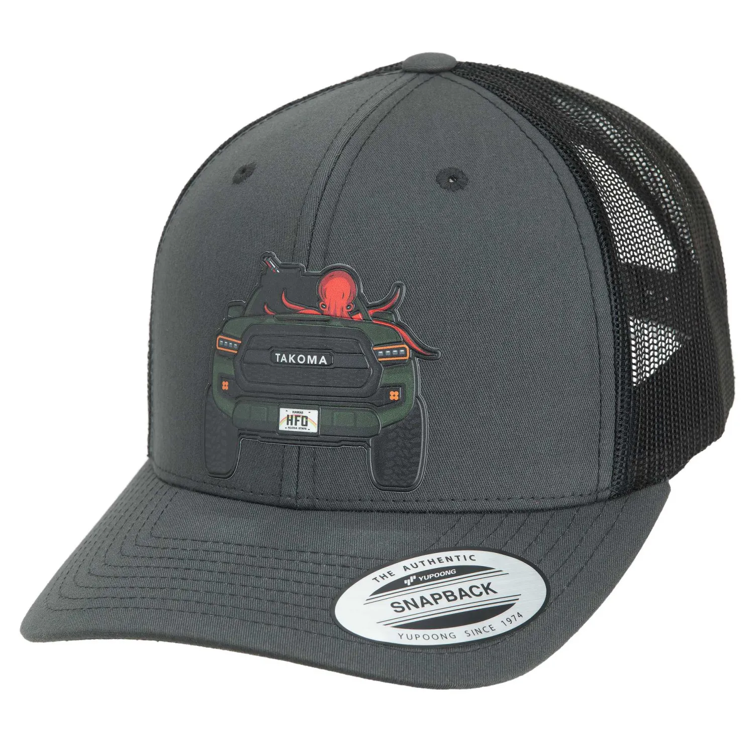 Hifishgear Hats-HFG - TAKOMA Charcoal/Black Classic Snapback Trucker