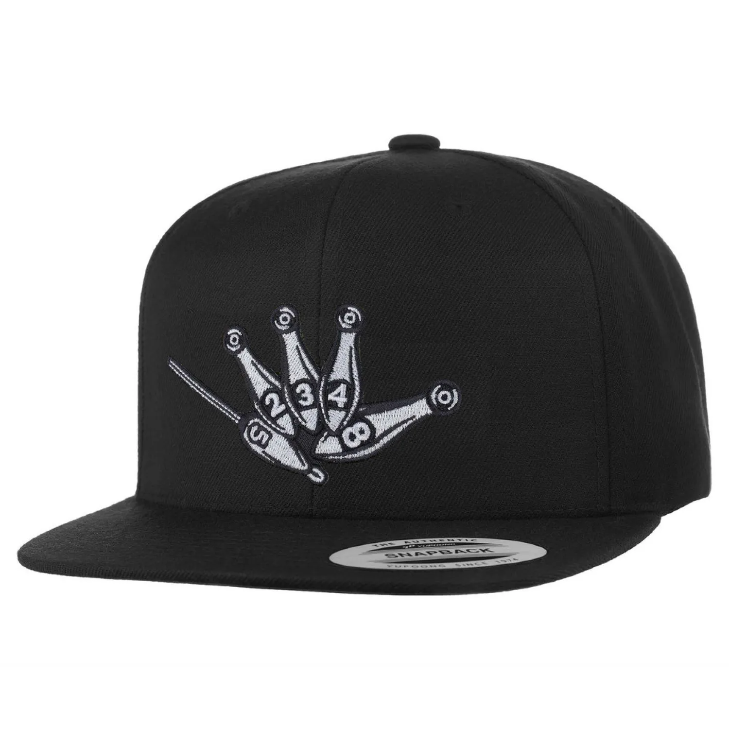 Hifishgear Hats-HFG - Throw Da Shaka Black Flat Bill Snapback Hat