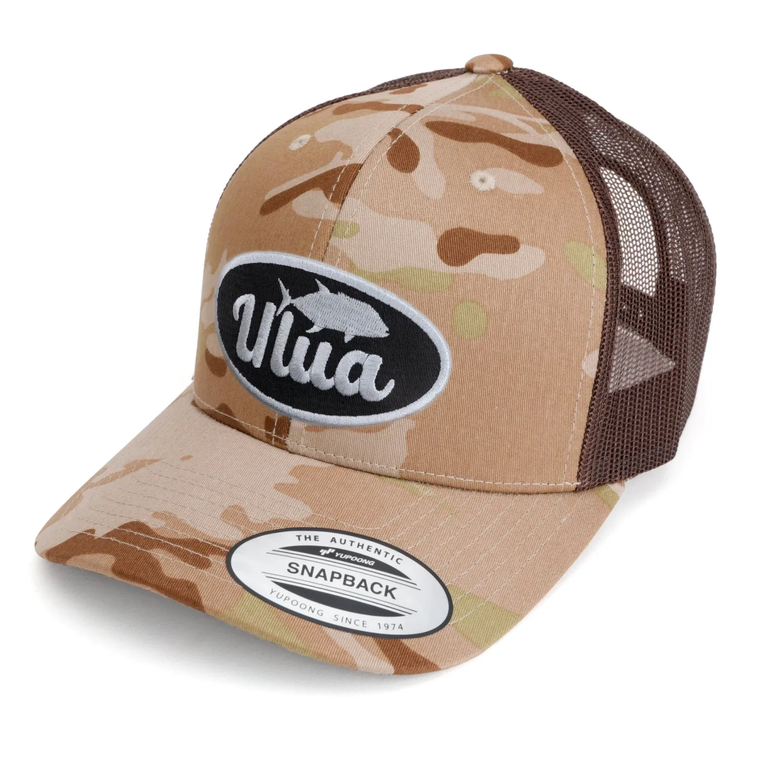 Hifishgear Hats-HFG - Ulua Garage Arid Multicam/Brown Classic Snapback Trucker