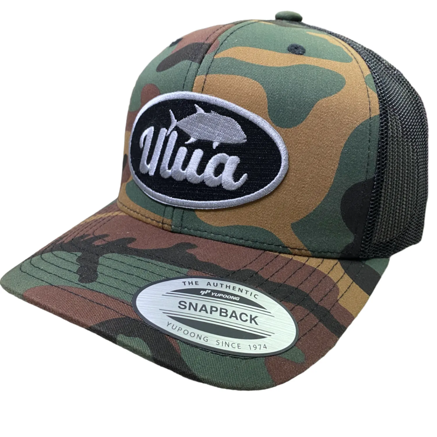 Hifishgear Hats-HFG - Ulua Garage Camo/Black Snapback Classic Trucker Hat