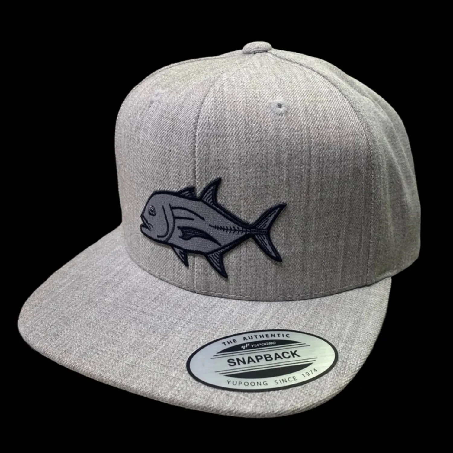 Hifishgear Hats-HFG - Ulua Heather Grey Flat Bill Snapback Hat