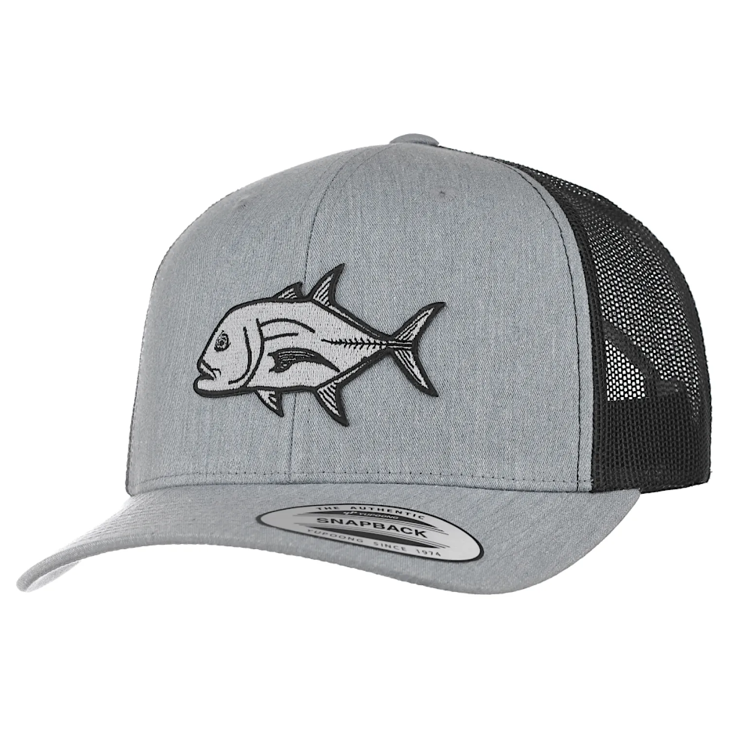 HiFishGear Hats-HFG - Ulua Heather/Black Snapback Classic Trucker Hat