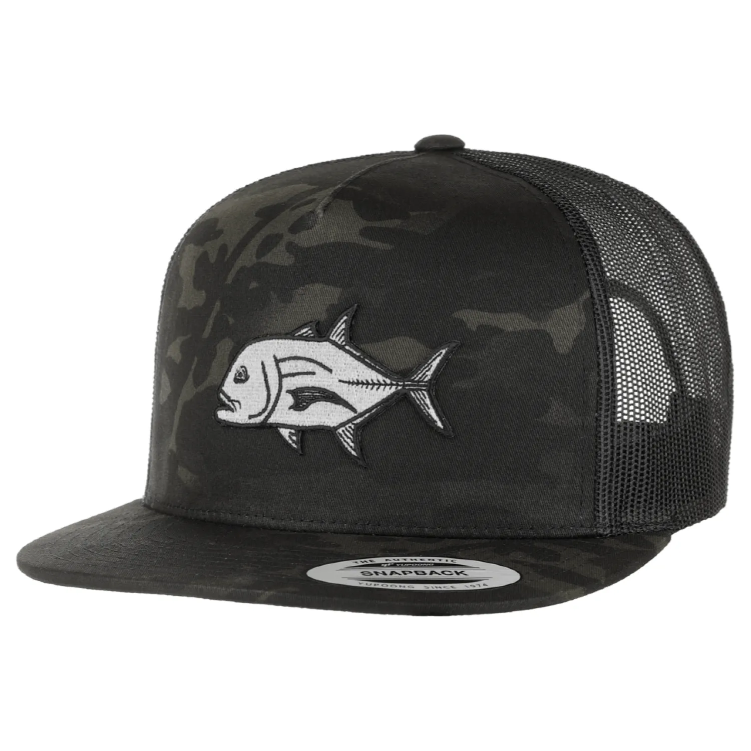 Hifishgear Hats-HFG - Ulua MultiCam® Black Flat Bill Snapback Trucker Hat