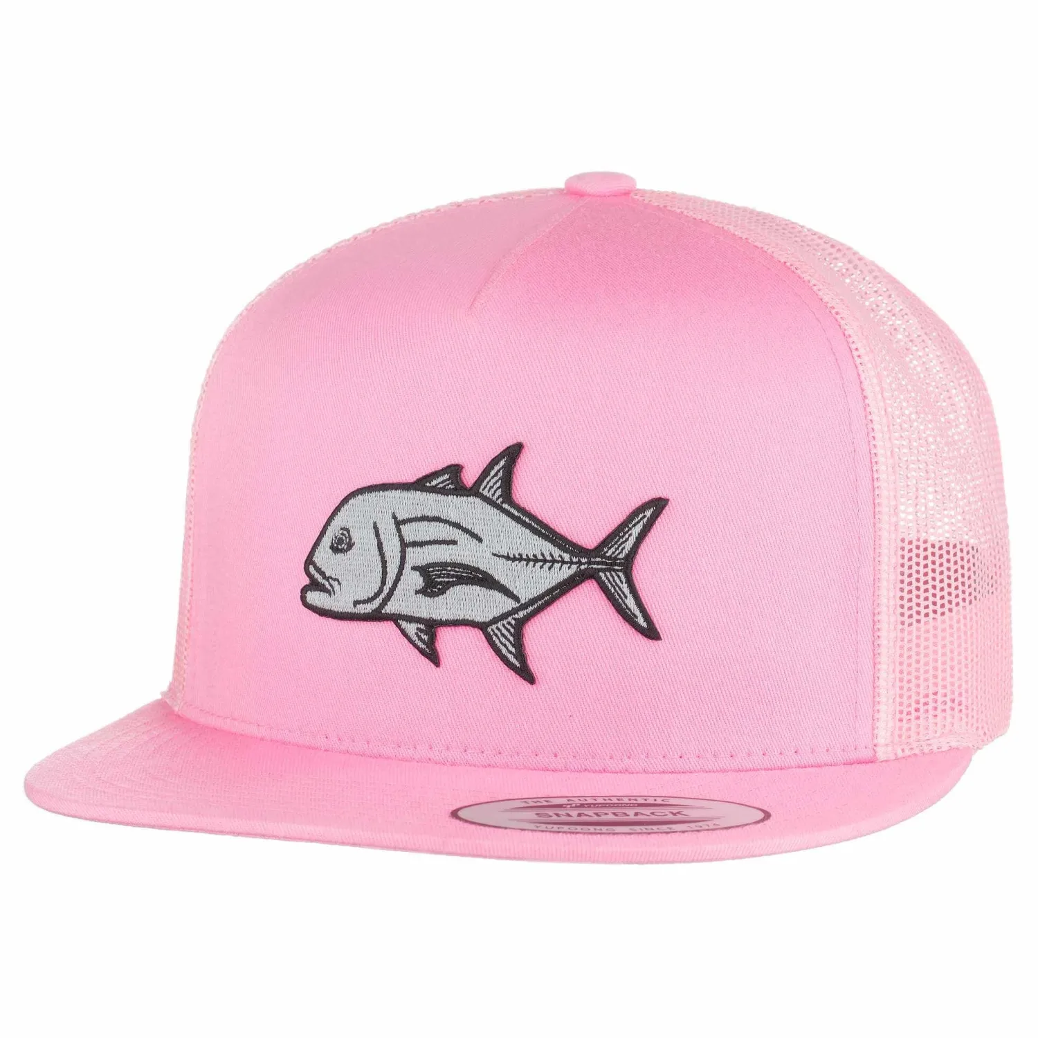 HiFishGear Hats-HFG - Ulua Pink Flat Bill Snapback Trucker Hat