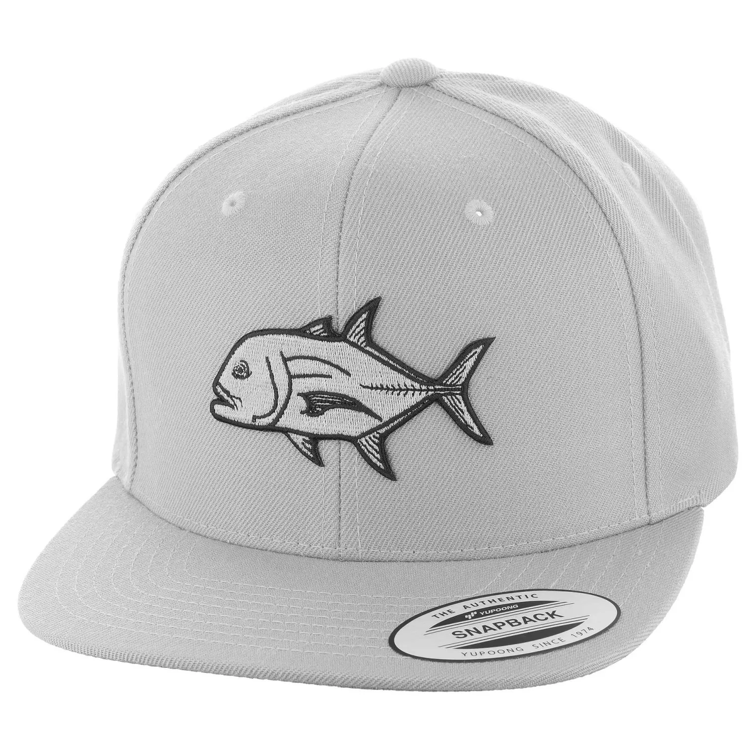 Hifishgear Hats-HFG - Ulua Silver Flat Bill Snapback Hat