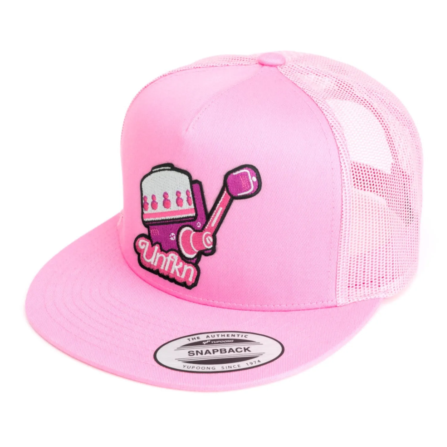 Hifishgear Hats-HFG - UNFKN Pink - Pink Flatbill Snapback Trucker Hat