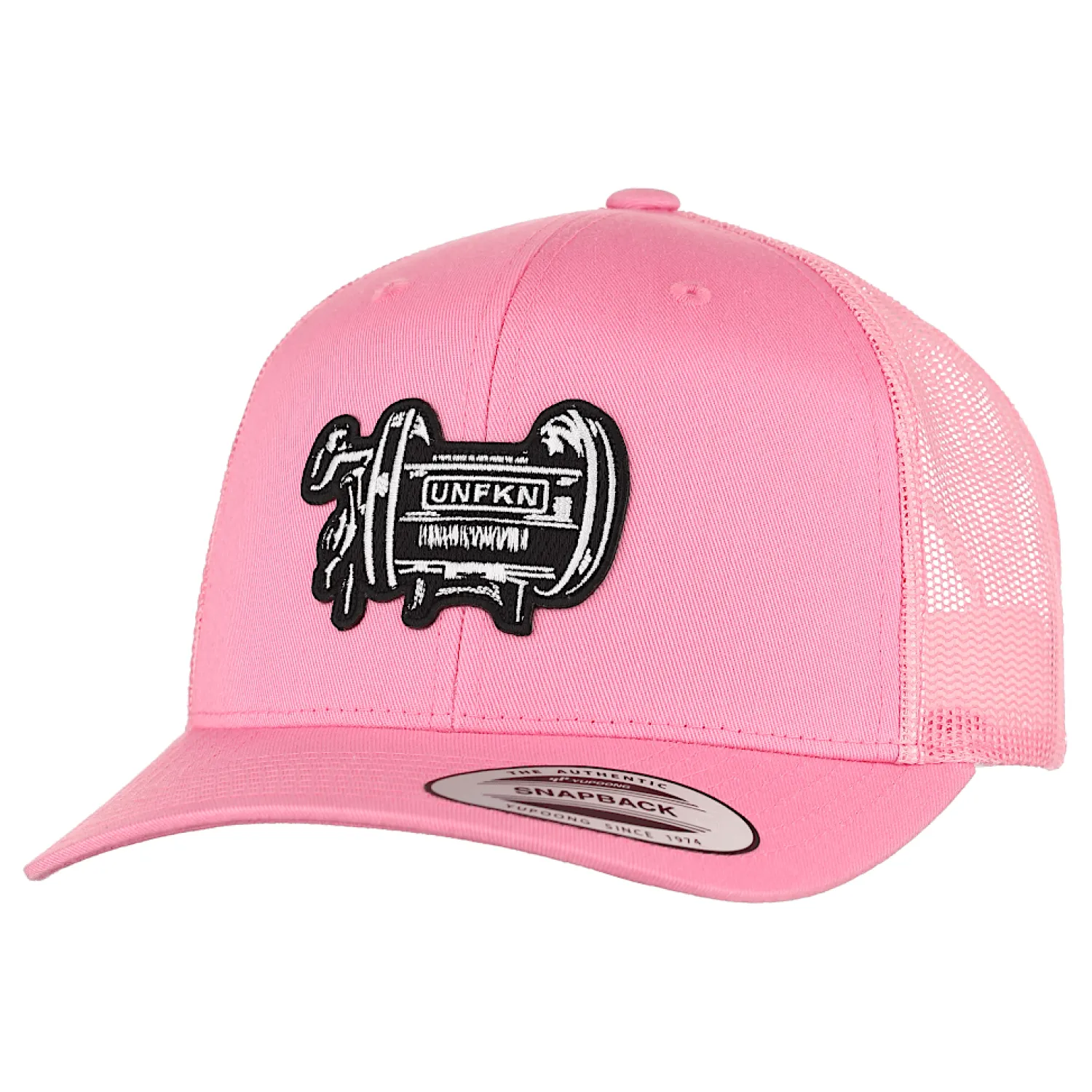 Hifishgear Hats-HFG - UNFKN Reel Pink Snapback Trucker Hat