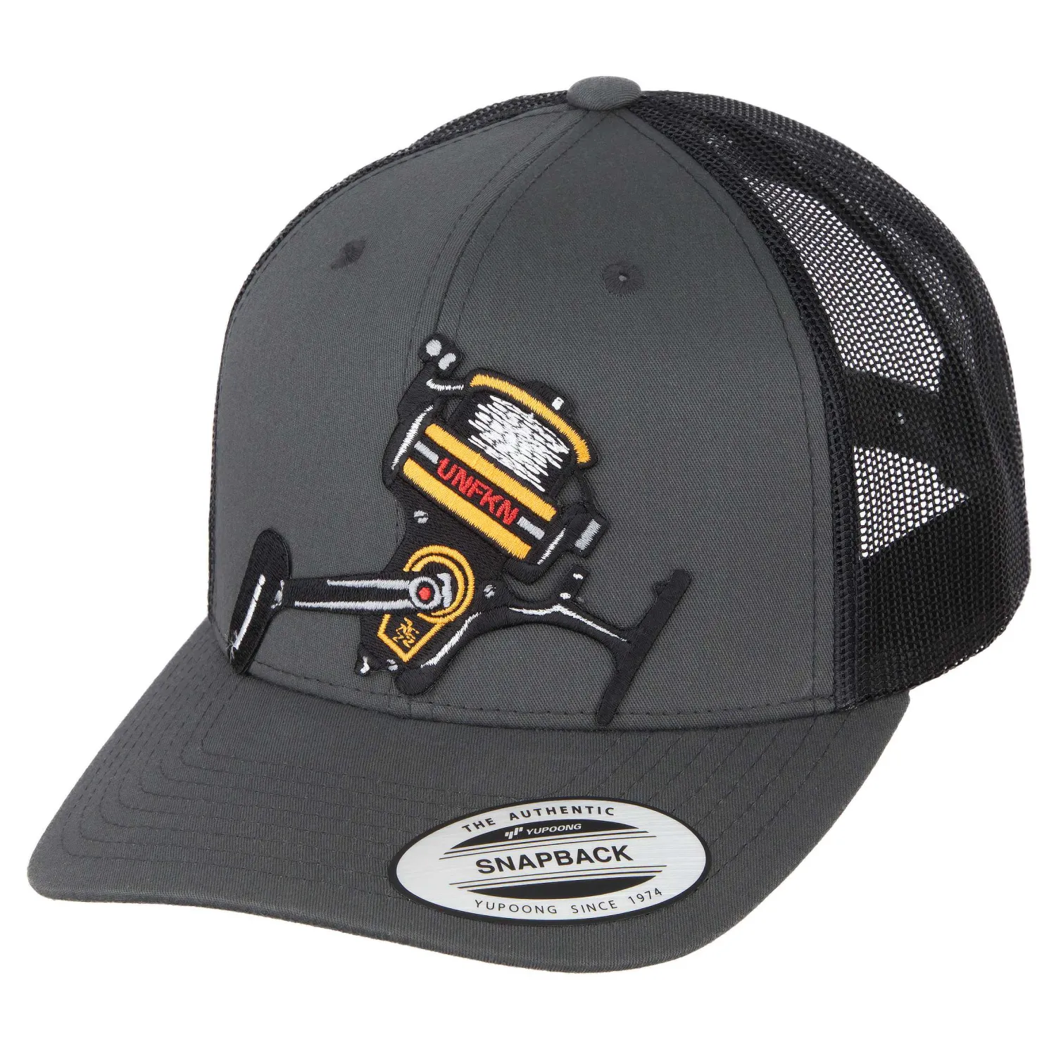 Hifishgear Hats-HFG - UNFKN Reel Spinner Charcoal/Black Classic Trucker Hat