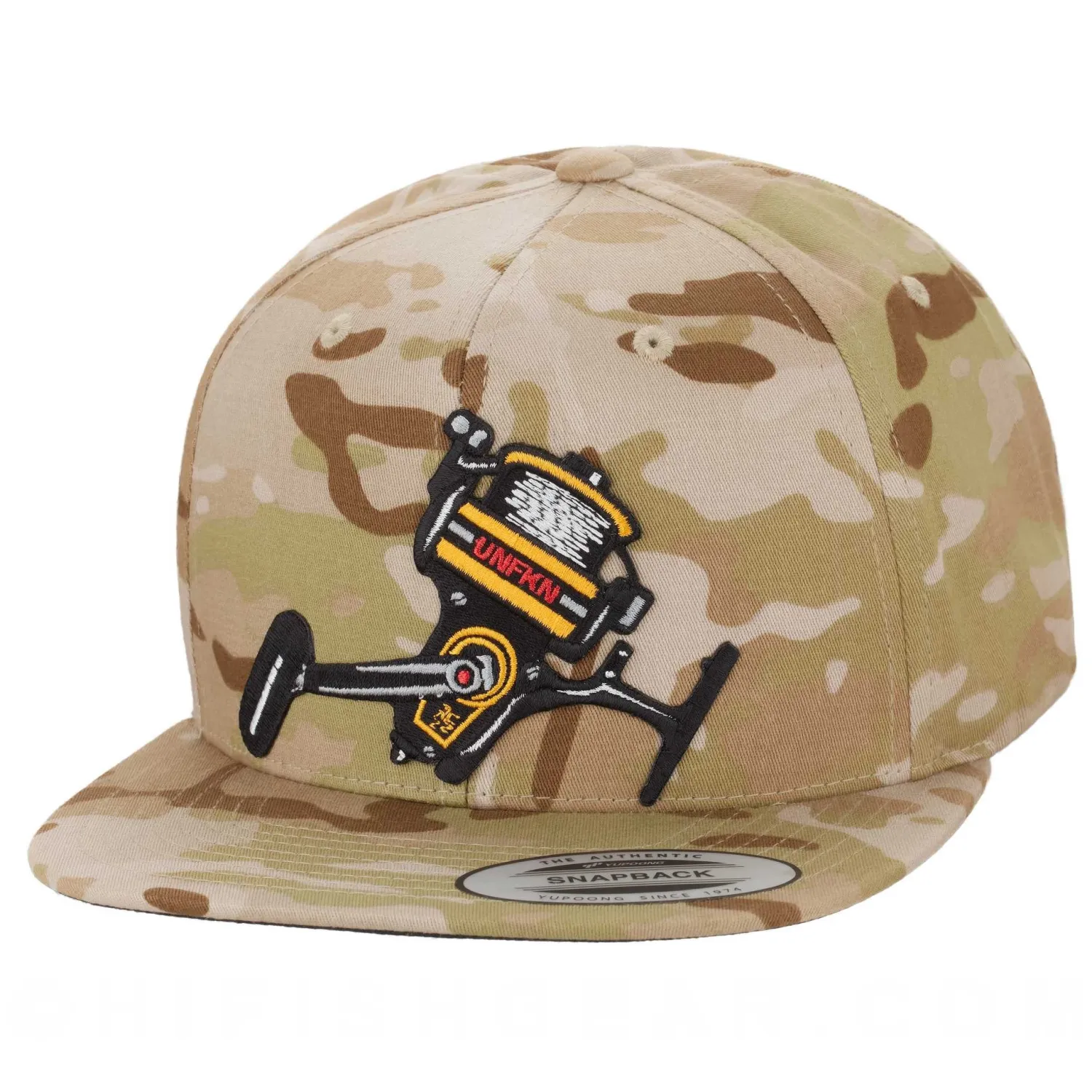 Hifishgear Hats-HFG - UNFKN Reel Spinner Multicam® Arid Flatbill Snapback Hat