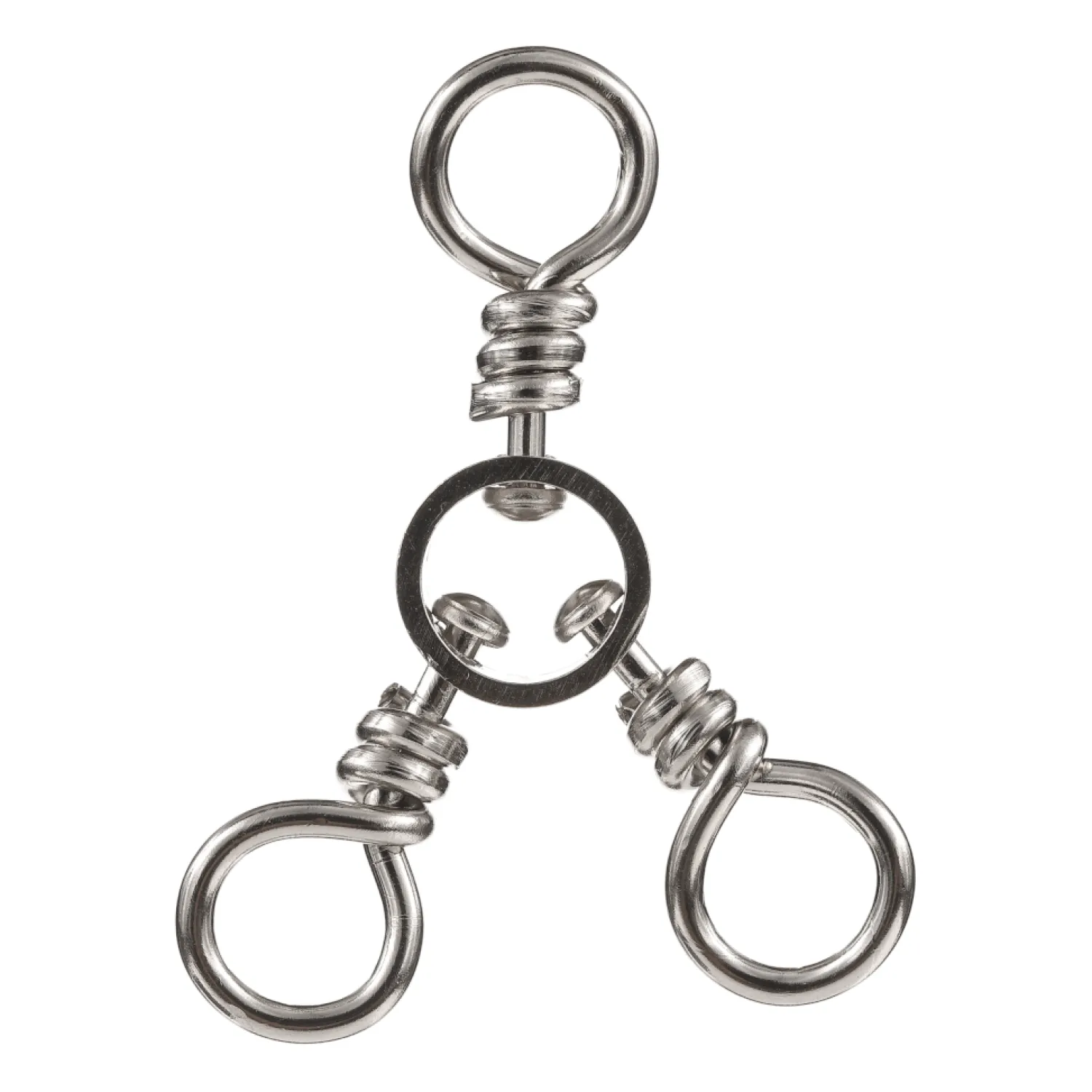 HiFishGear Swivels & Snaps-HFG Brass Three Way Swivel With Stainless Steel Ring