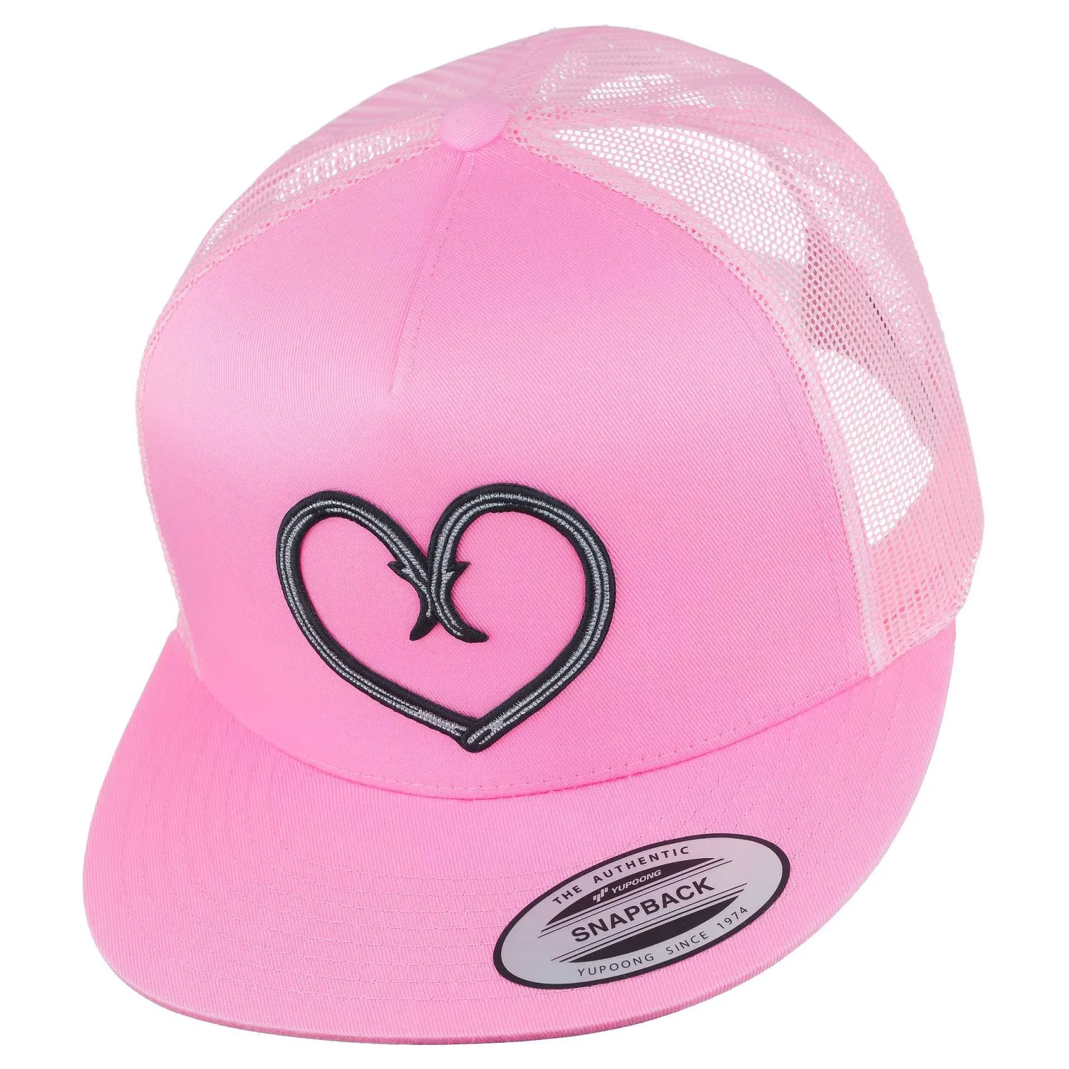 Hifishgear Hats-HFG -Hooked Pink Flat Bill Snapback Trucker Hat