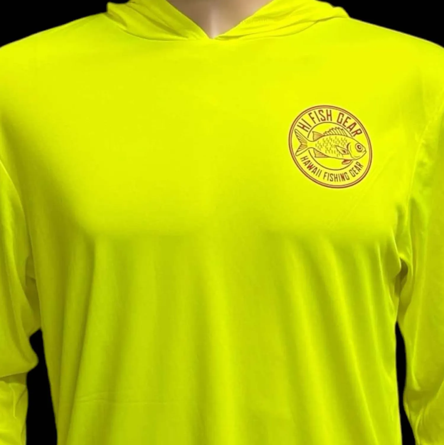 Hifishgear Shirts-HFG Menpachi Red Reflective UV Performance (Safety Green)