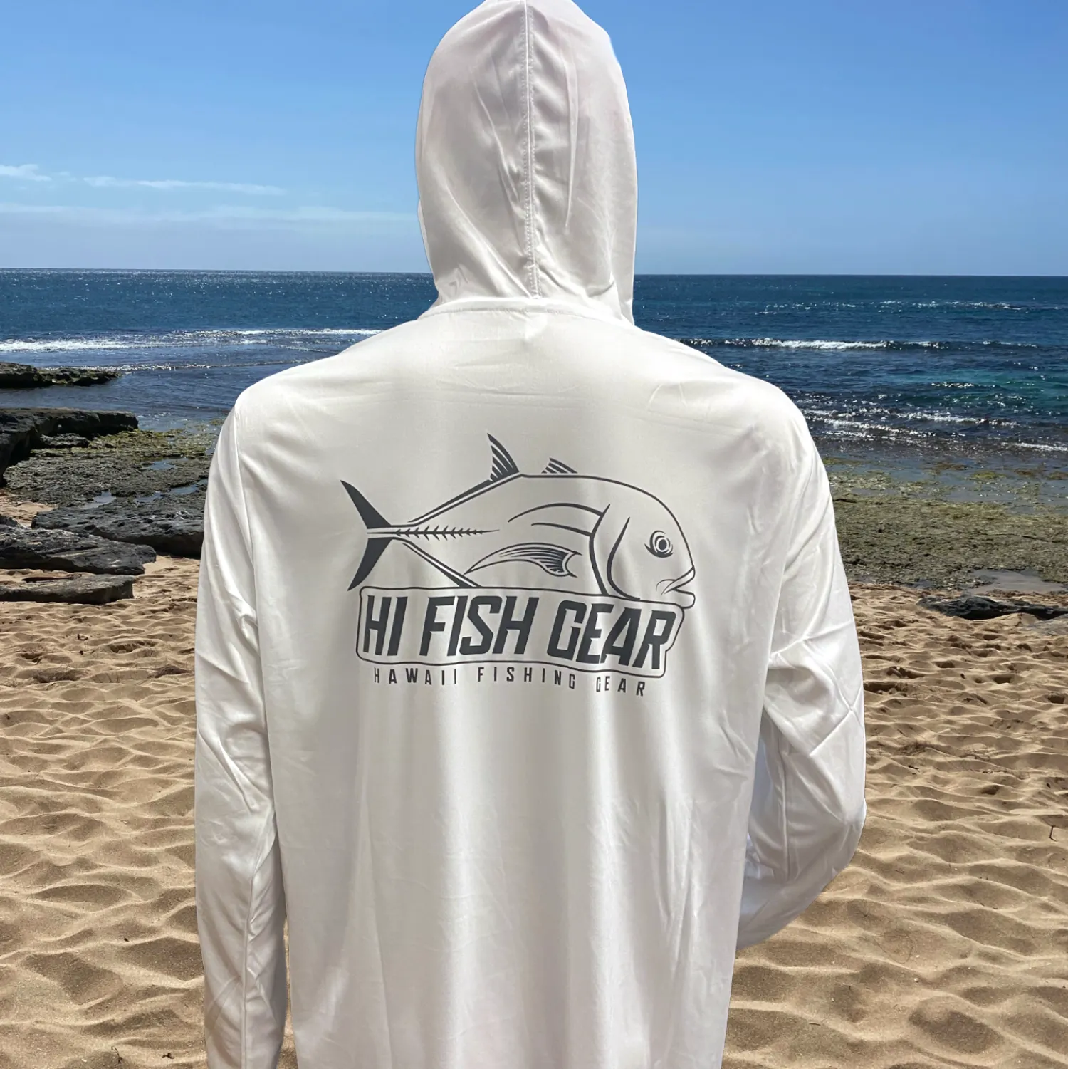 Hifishgear Shirts-HFG Performance UV Protection Hoodie () White