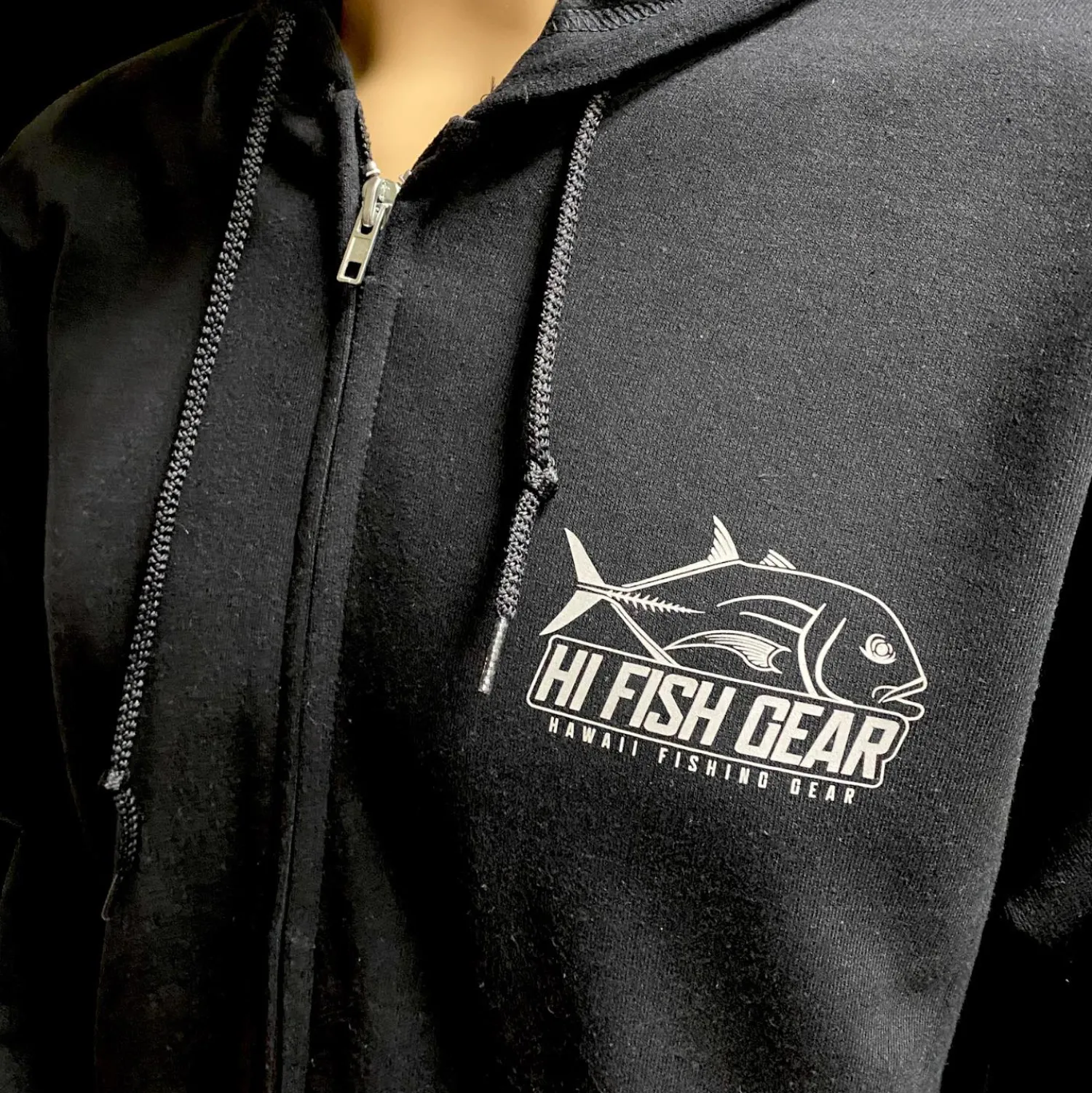 Hifishgear Shirts-HFG Reflective Ulua Logo Zip-Up Hoodie Sweater