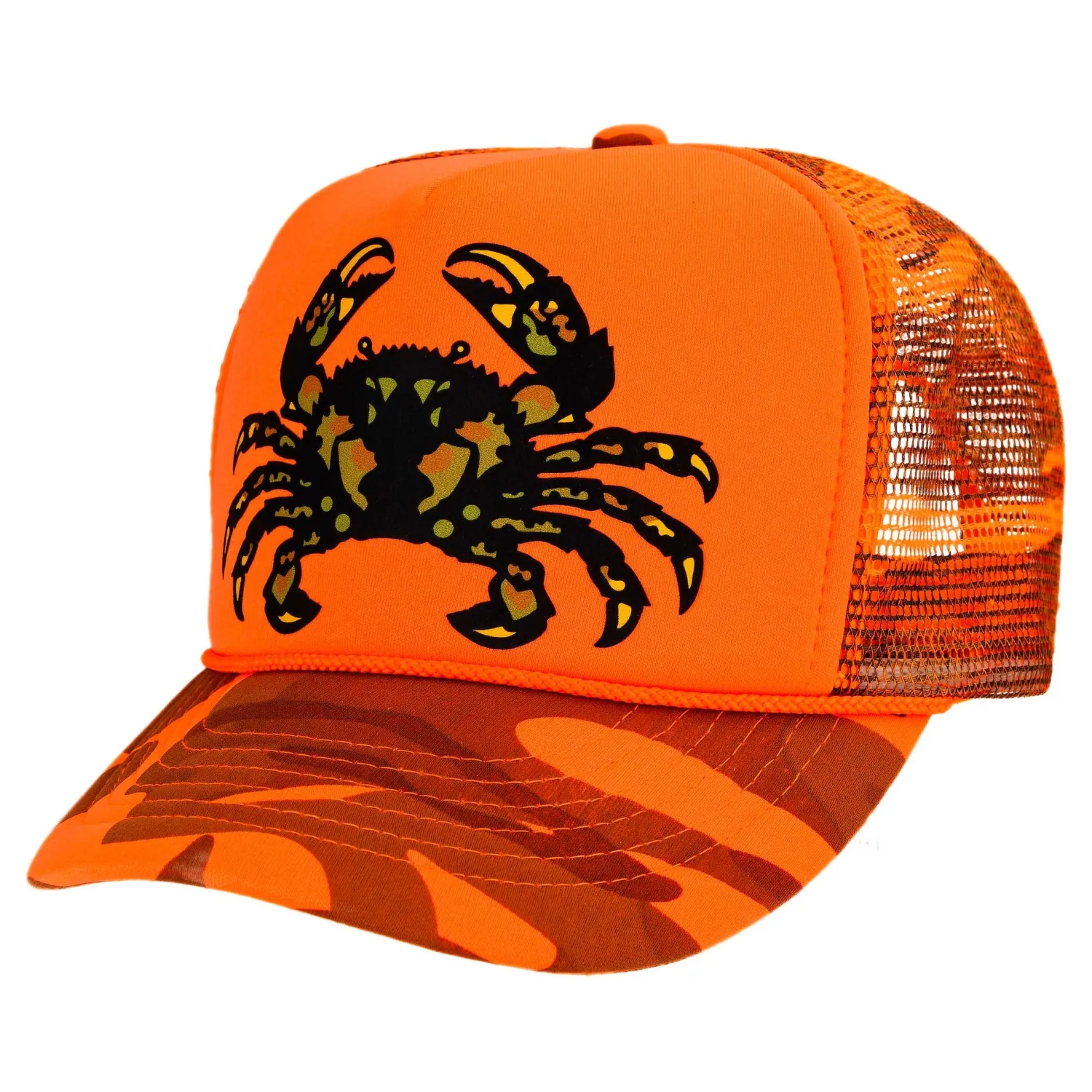 Hifishgear Hats-Samoan Crab Hunter Orange Camo  Classic Trucker Hat