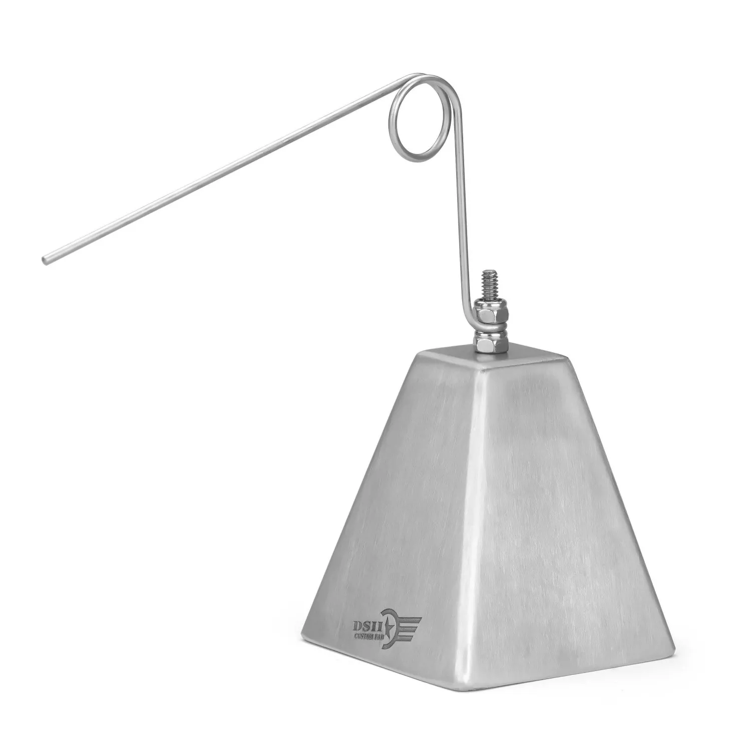 De Smith Fishing Bells & Holders-Stainless Steel 3in Square One-Way Bell